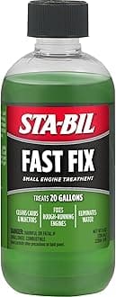 STA-BIL Fast Fix - Small Engine Treatment, Cleans Carburetors and Injectors, Fixes Rough Running Engines, Eliminates Water, Treats Up to 20 Gallons, 8oz (22304), Green
