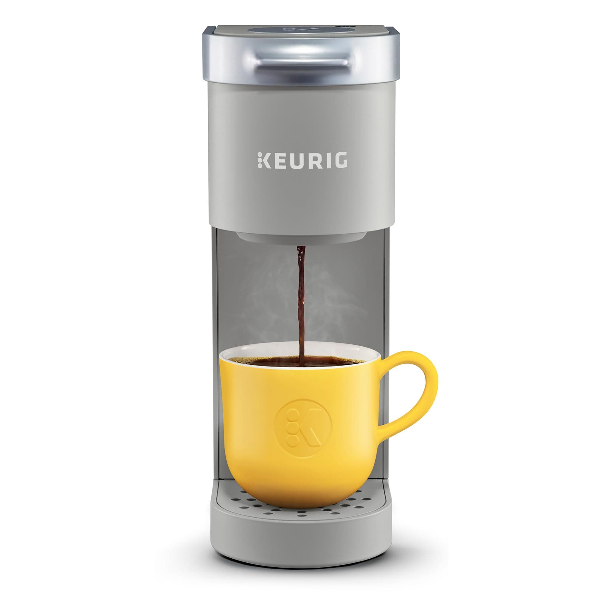 K-Mini Single Serve K-Cup Pod Coffee Maker, 6 to 12oz Brew size, with Cord Storage, Perfect for Small Spaces, Studio Gray
