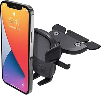 Easy One Touch 5 Cd Slot Car Mount Phone Holder For Iphone, Samsung, Moto, Huawei, Nokia, Lg, Smartphones