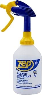Zep New Bleach Resistant Professional Sprayer 2.0 Bottle 32 ounces - 30 Foot Spray, Adjustable Nozzle