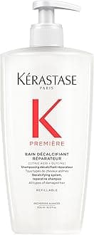 Kérastase Premiere Hair Repair Shampoo, For All Damaged Hair Types, Strengthens & Smoothes, With Citric Acid, Removes Buildup & Decalcifies