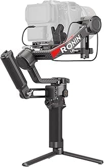 DJI RS 4 Pro Combo 3-Axis Gimbal Stabilizer for SLR & Cinema Cameras Canon/Sony/Panasonic/Nikon/Fujifilm 2nd Generation Native Portrait Shooting Load Capacity 4.5kg Video Transmitter and Focus Pro
