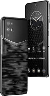 iVERTU Procella Calfskin 5G Phone, Unlocked Smartphone, Secure Encrypted, 64MP Camera, 12+512G, 120Hz FHD+(1080 * 2400) OLED Display, Dual SIM, Fast Charge (Black)