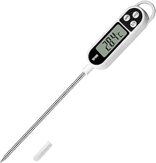 Digital Meat Food Thermometer for Cooking Kitchen BBQ, Probe Instant Read Thermometer with Long Probe for Candy Candle Milk Yogurt Deep Fry Roast Baking Temperature