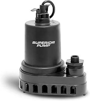 Superior Pump 91025 1/5 HP Thermoplastic Utility Pump