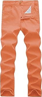 WULFULMen's Slim Fit Skinny Stretch Comfy Jeans Denim Pants