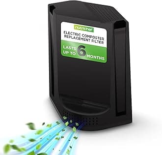 Nutrichef 3L Electric Kitchen Composter - Compost’s Organic Material & Food Scraps | Countertop Automatic Compost Bin | Dry, Crush, & Cooling Functions | Perfect for Kitchens & Apartments