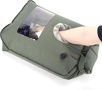 Portable Washing Machine for Camping RVing Travel Laundry Solution Washbag Kid Clothes Manual Washer Camp Dry Bags Self-sufficient Hand Wash Bag Backpacking Traveller RV Adventures Essential