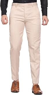 MALENO Men's Regular Fit Polycotton Solid Trouser Pant's Formal Trouser Casual Trouser Pant for Men
