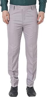 Slim Fit Men Cotton Blend Formal Trouser