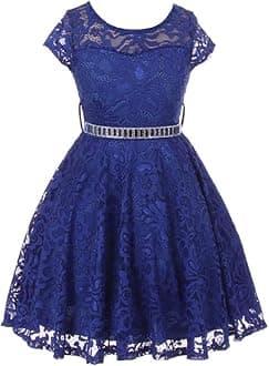 iGirlDressLittle Girls Floral Lace Flower Girls Dresses sizes2-14