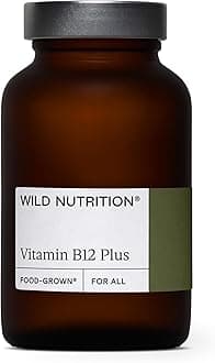 WILD NUTRITION Food-Grown Vitamin B12 Plus | Vitamin B12 Supplement with Beetroot Powder to Support Nervous System, Energy Levels & Energy Metabolism | 30 Capsules (Original)