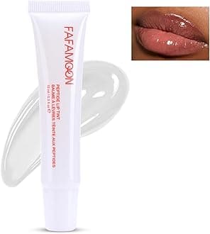 Lip Glowy Balm Moisturizing Plumping Lip Gloss for Dry Cracked Lips, Hydrating Lip Glow Oil Lip Mask Lip Butter Balm Nourishing Lip Care Lip Treatment Glossy Lip Plumper Peptides Lip Balm (05# Clear)