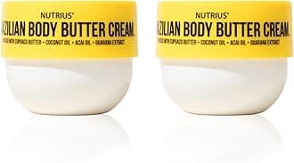 Nutrius | Brazilian Body Butter Cream 2-Pack | Smooth, Fast-Absorbing, Non-Greasy | Infused With Cupuacu Butter