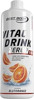 Best Body Nutrition Vital Drink ZEROP® - Blood Orange, Sugar-Free Beverage Concentrate, 1:80 Makes 80 Litres of Ready-To-Drink, 1000 ml