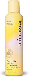 Eva NYC Freshen Up Invisible Dry Shampoo with Argan Oil & Rice Starch for All Hair Types, Non-Toxic, GMO-Free Cleansing Formula