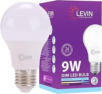 Levin Germany Dimmable A60 E27 LED Bulb, 9W- Cool White 6500K