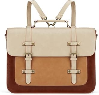 ECOSUSI Laptop Bag for Women Vegan Leather Messenger Bag Fashion Briefcase Computer Satchel Bag