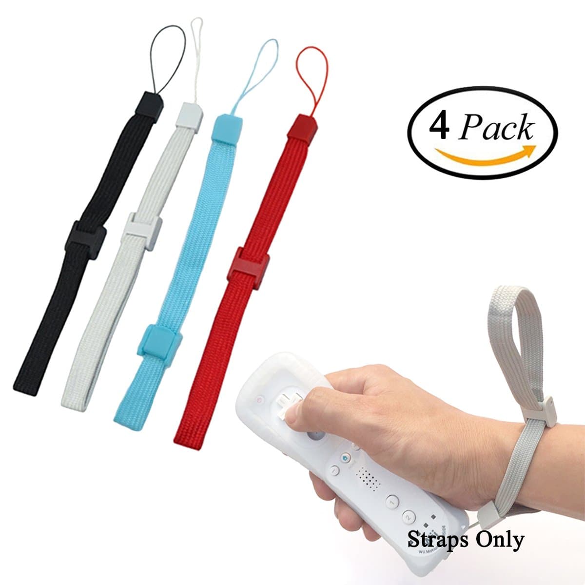 UClever 4 Pack Hand Wrist Lanyard Strap String for USB Flash Drive, Key, Keychain, MP3 Player, Flashlight and Cell Phone