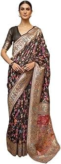 SWORNOF Womens Kanjivaram Banarasi Silk Saree Kanchipuram Patola saree