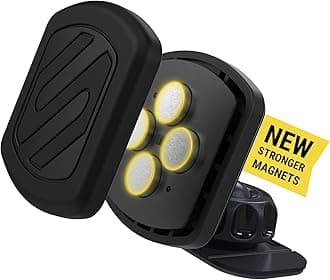 Scosche MXDM Magnetic Phone Holder for Car, Dashboard Cell Phone Holder with Extra Strong Magnet and Thick Metal Plate, Car Mount Cellphone Stand Compatible with iPhone, Samsung, and All Devices