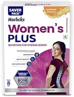 Women's Plus Caramel Nutrition Drink 400 g Refill Pack, Nutrition for strong Bones with 100% daily Calcium & Vitamin D - No Added Sugar