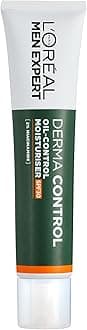 L'Oréal Men Expert Derma Control Oil-Control Moisturiser Spf30, Daily Hydration & Uv Protection, Absorbs Quickly, Rebalancing Oily Areas, Reduces Imperfections, 40ml