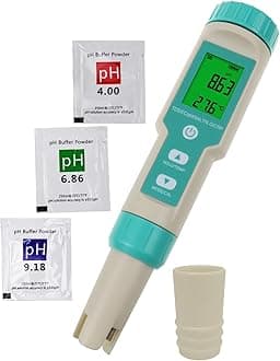DANOPLUS 7 in 1 Water Quality Tester, Multifunctional pH TDS EC ORP Salinity SG Temp Meter Pen Type IP67 ATC for Hydroponics, Aquarium, Sea & Drinking Water