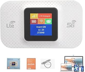 Portable Wi-Fi Internet, Portable WiFi Hotspot for Travel/Home, High Speed Smart Router for Anywhere, Up Sharing 10 Connected Devices (1Set)