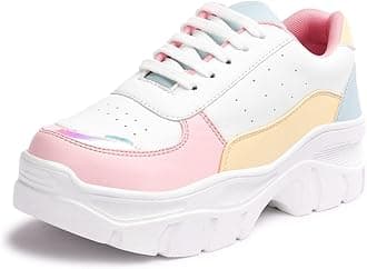 Vendoz Women White Casual Sneakers