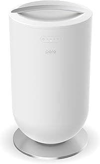 Pure Enrichment PureBliss Luxury Towel Warmer - Extra Large 20L Heats Towels, Robes, Blankets, or Clothing - Modern Bucket Design, 4 Heat Timer Settings & Auto Shut-Off (White & Brushed Silver)