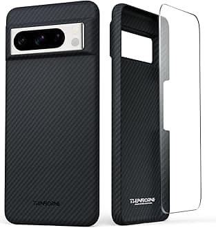 Thinborne Super Thin Google Pixel 8 Pro Case, [Thinnest 600D Aramid Fiber] [Feels Like No Case] [Minimalist Style with Carbon Fiber Textures] [ Free Screen Protector]