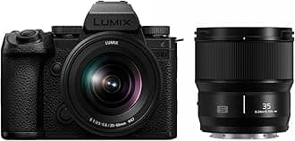 LUMIX S5IIX Mirrorless Camera (DC-S5M2XKK) with LUMIX S Series 35mm F1.8 Lens (S-S35)