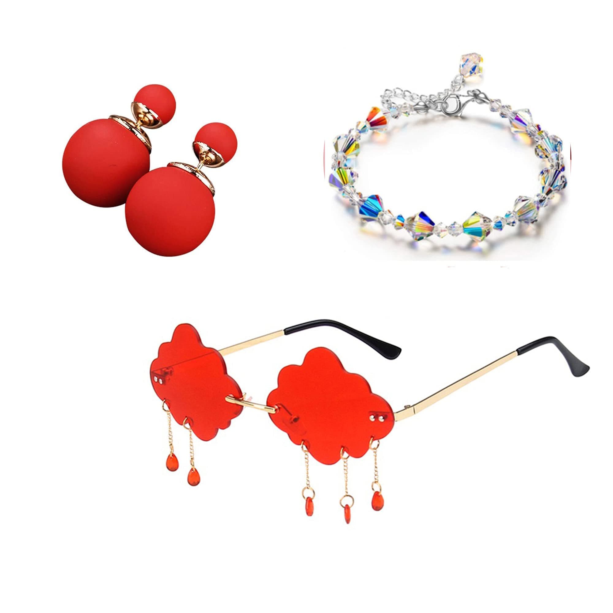 MISSUSO Candy stud double-sided ball colorful Stud Earrings