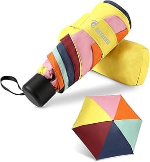 Compact Travel Umbrella with Case Sun&Rain Lightweight Small and Compact Suit for Pocket