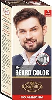 Kamill Men Beard Color with No Ammonia, Easy Use, Maintain Color for Men’s Grooming, Natural Beard Color For Men (Pack Of 2, Dark Brown (Shade - 3)
