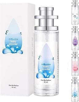 Elyven Baby Powder Perfume, Elyven Fresh Scent Perfume Fragrance Body, Baby-Soft Perfumes Spray, Long-Lasting Moisture & Fragrance, 35ml (Rice Milk)
