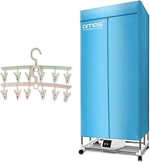 AMOS Eezy-Dry PRO Electric Clothes Dryer Extra Tall 1300W Large Capacity 15kg 25 Items Energy-Efficient Indoor Wet Laundry Warm Air Drying Wardrobe