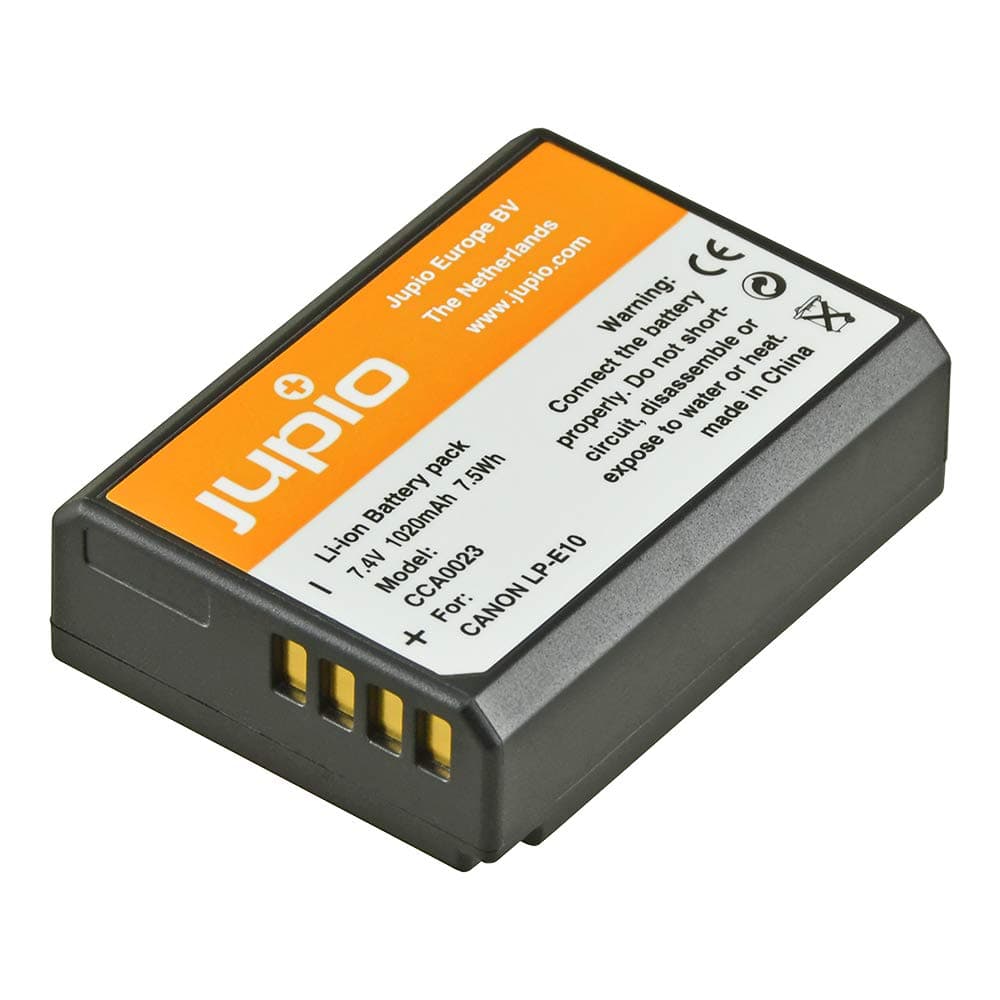 Jupio LP-E10 1020 mAh High Performance Battery Compatible with Canon EOS 1100D, EOS 1200D, EOS 1300D, EOS Kiss X50, EOS Rebel T3(CCA0023)