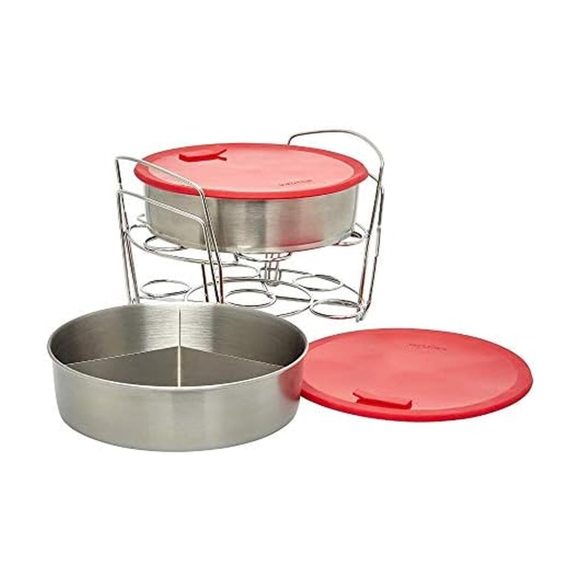 Official Cook/Bake Set, 8-Piece, Compatible with 6-quart and 8-quart cookers, Red