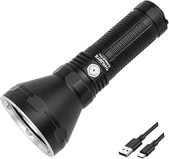 Catapult Pro Rechargeable Flashlight, SFT70 LED, 1005 Meters Throw, 2713 High Lumens Bright Searchlight, Long Beam Distance Spotlight for Hiking, Camping, and Hunting - CW