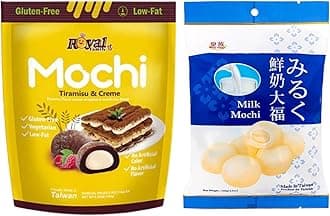 Royal Family Mochi - Korean Cuisine - Glutenous Rice Treats - 2 packs - Halal (MILK/Tirimisu & Creme)
