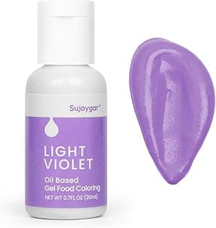 Purple Oil Based Food Coloring For Chocolate, 20ml Edible Light Violet Oil Food Dye Coloring Gel For Fondant, Frosting, Cake, Cupcake, Baking & Icing Decoration