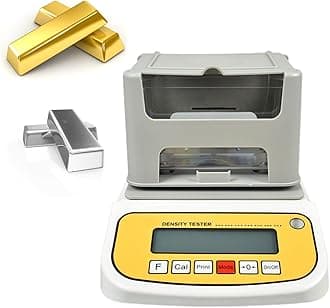 Gold Purity Tester, 300g Gold K Value Tester With Lcd Display, 9-24K Precious Metal Platinum Density Meter, 0.001g/cm3 Jewelry Purity Tester for Laboratory, Jewelry Store, Bank