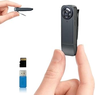 Mini Body Camera 1080P HD Bodycam with Night Vision 64GB Card 1000 mAh 6HR Battery Life Wearable Camcorder for Daily Records, Cycling, Delivery/Serving Jobs