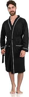 Luxurious Men's Knit Robe Cotton Blend Dressing Gown