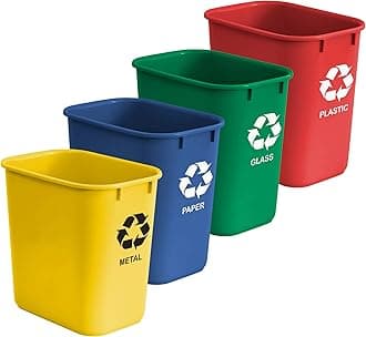 Acrimet Wastebasket for Recycling 27QT (4 Units)