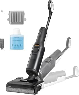 roborock F25 LT Wet Dry Vacuum Cleaner and Mop, 20000Pa Cordless Vacuum Mop Combo, 194°F High Temperature Self Cleaning & Hot Air Flash Drying, 180° Lie-Flat Hard Floor Cleaner, Edge to Edge Cleaning