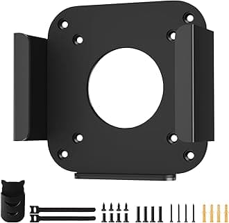 Mount for Mac Mini M4/M4 Pro 2024 VESA/Wall/Under Desk Mount for Mac Mini M4 Metal Mounting Bracket Compatible with Mac Mini M4 Anti-Scratch Monitor Mount Holder for Mac Mini M4 with Remote Holder
