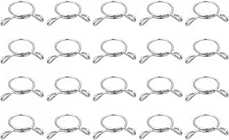 uxcell Fuel Line Hose Clips, 20pcs 18mm ID Fit 19.5-20mm OD Hose 304 Stainless Steel Water Pipe Air Tubing Spring Hose Clamps for Motorcycle Scooter